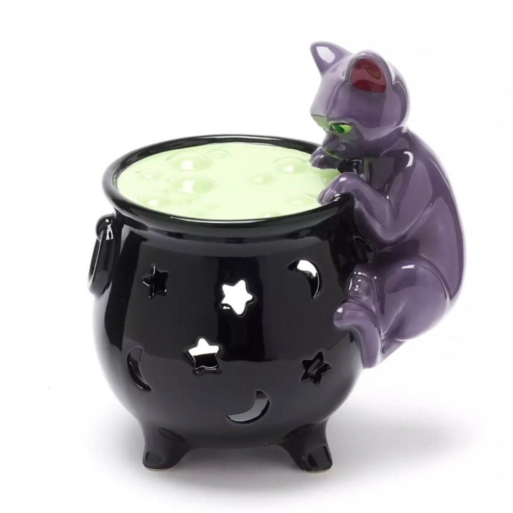 DISNEY Halloween Hocus Pocus Binx Cauldron Tealight Holder NWT